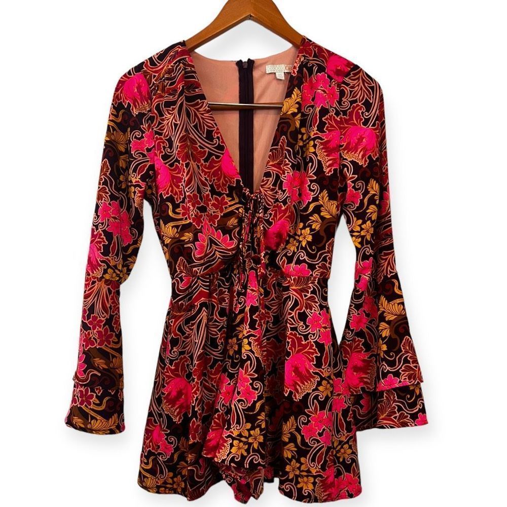 Gianni Bini Floral Bright Romper Size XS